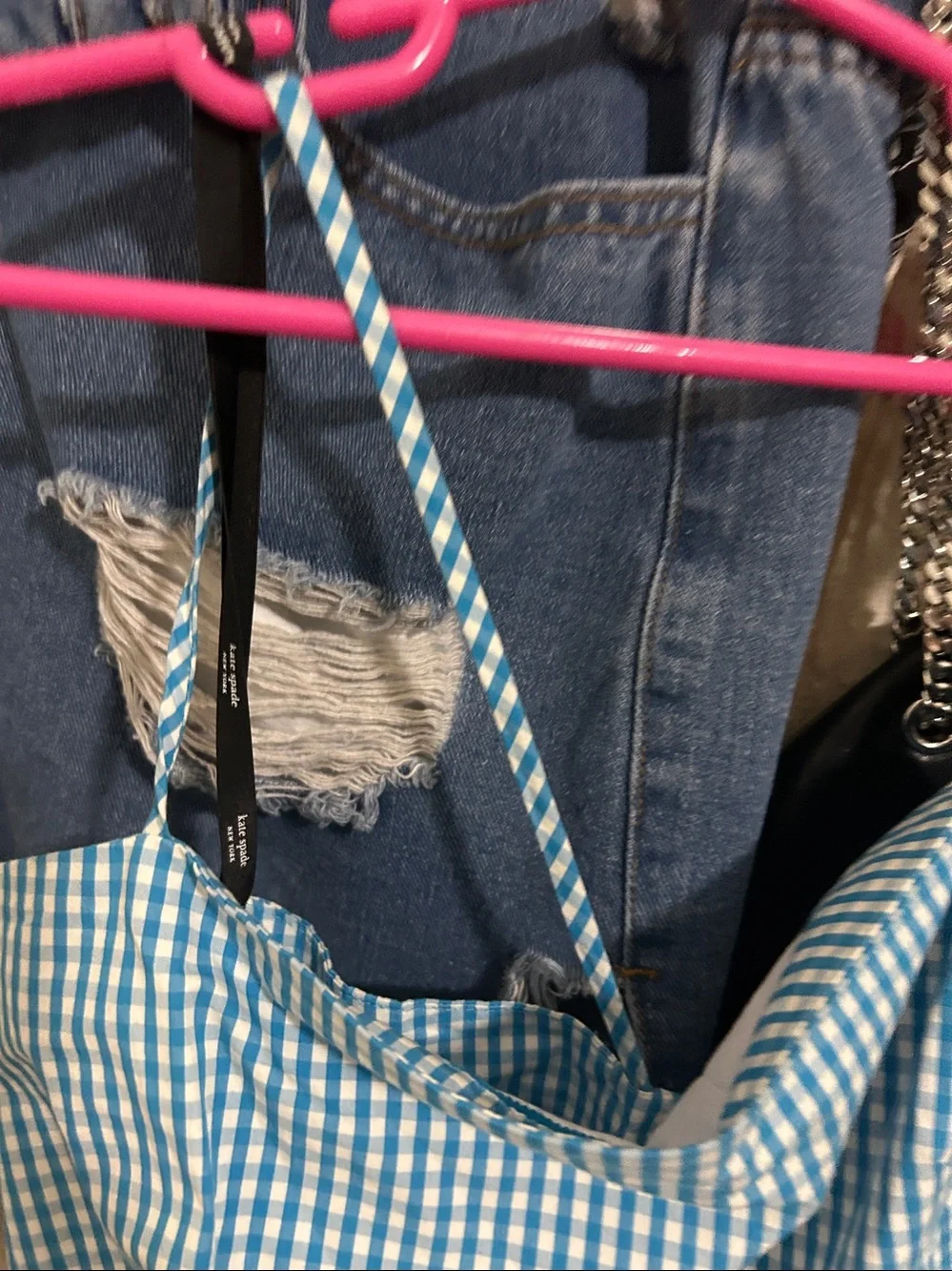 kate spade Blue and White Gingham Dress